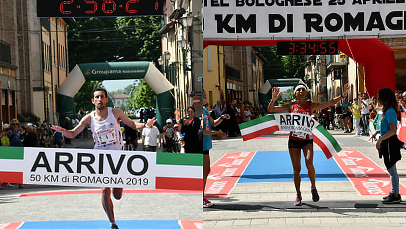 Ancora Tariq Bamaarouf e vittoria di Federica Moroni nella edizione della 50 km di Romagna valida come Campionato Italiano FIDAL