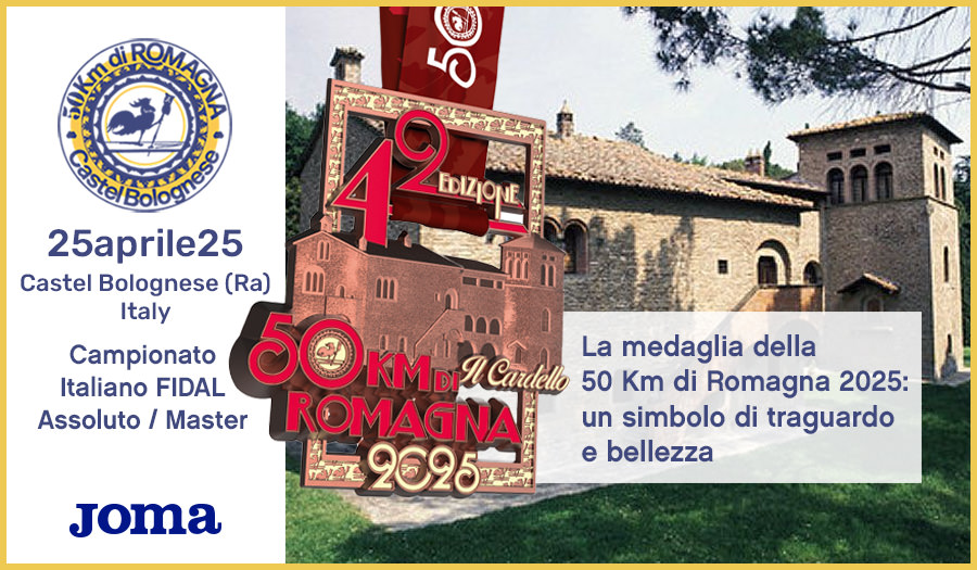 La medaglia della 50 Km di Romagna 2025: un simbolo di traguardo e bellezza